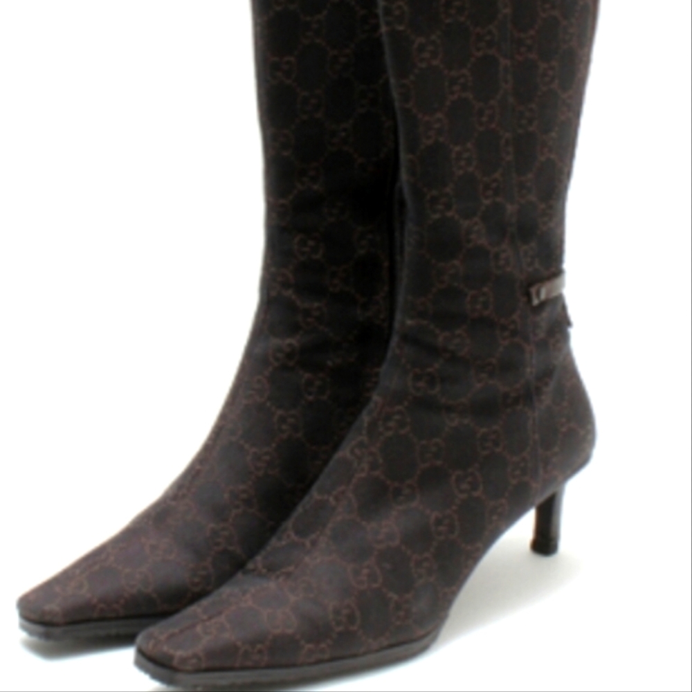 Authentic GUCCI MONOGRAMMED BOOTS